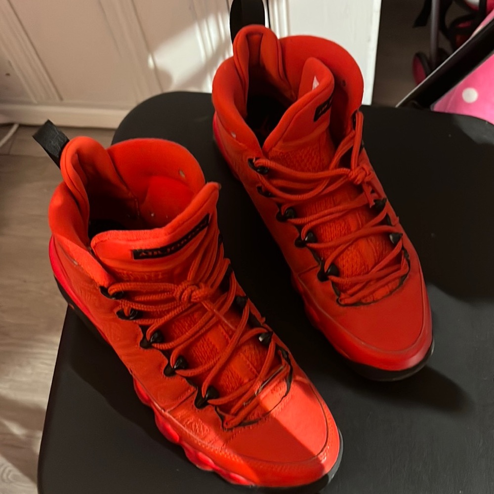 Red Jordans 9 retro